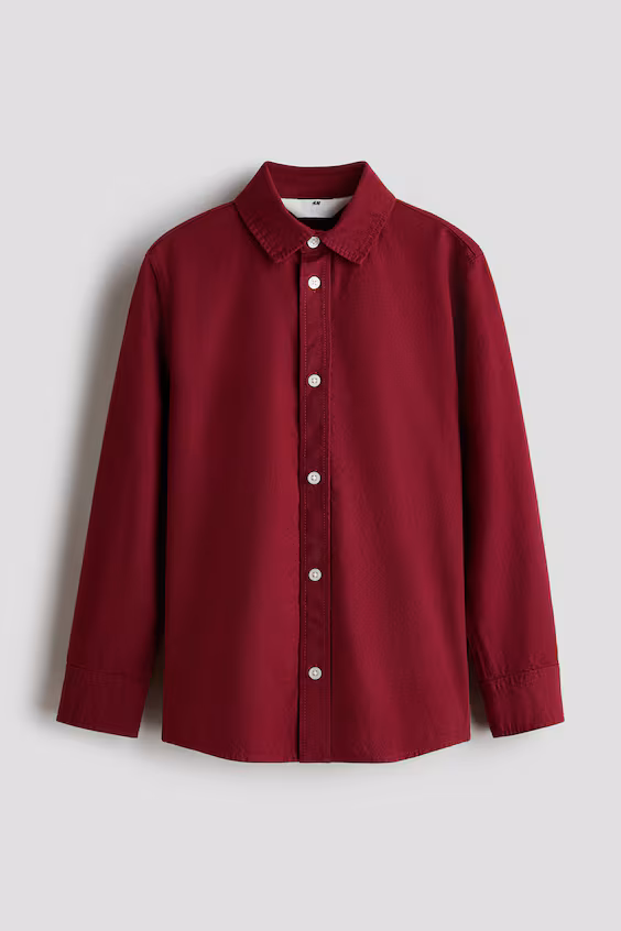Хлопковая рубашка h&m