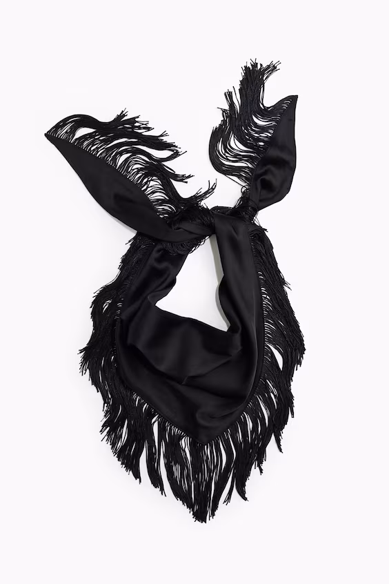 Треугольный платок с бахромой h&m