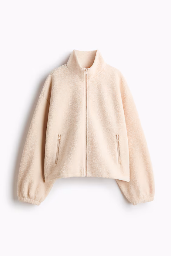 Плюшевое пальто h&m