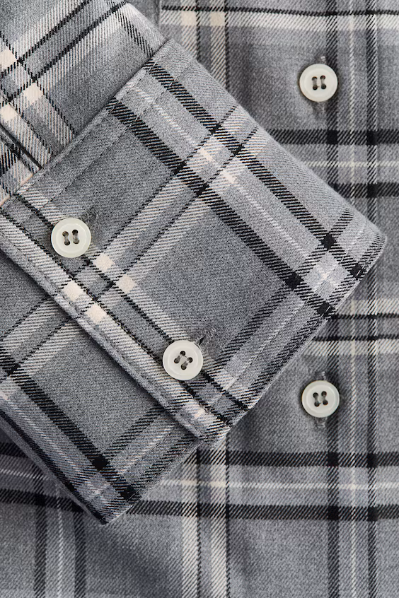 Свободная рубашка из фланели
