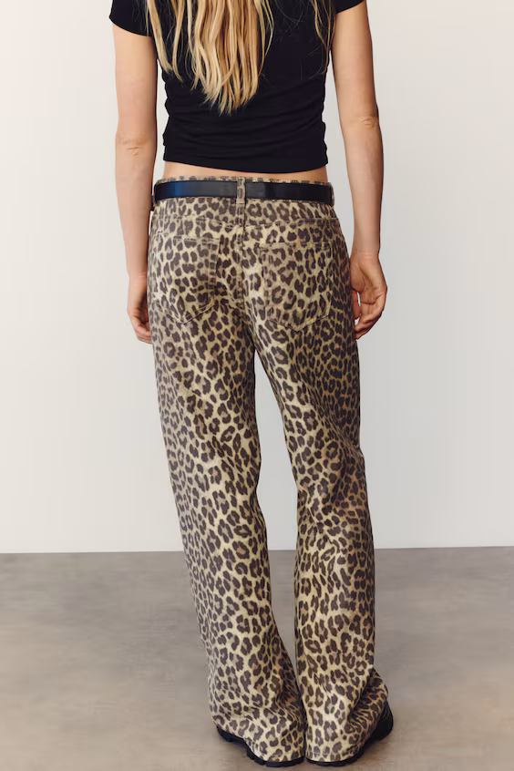 Брюки из хлопкового саржа baggy fit