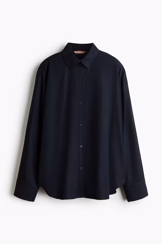 Рубашка из саржи лиоцелл h&m