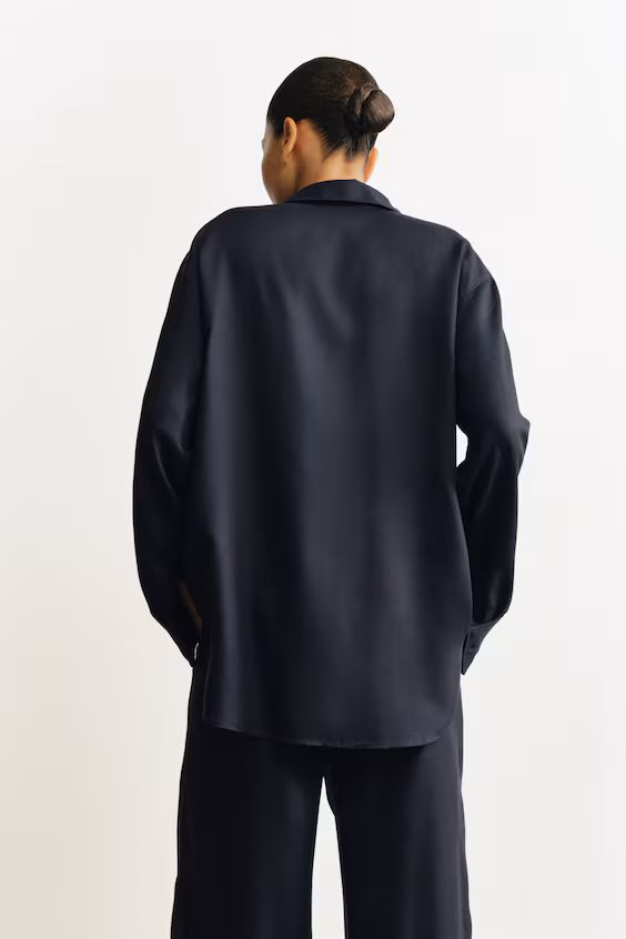 Рубашка из саржи лиоцелл h&m