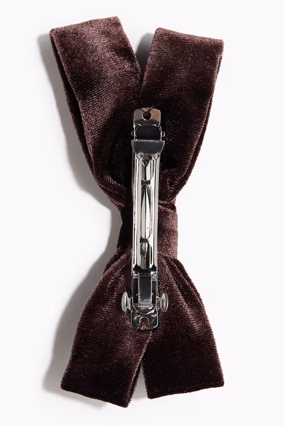 Заколка для волос с бархатным бантом