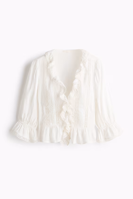 Блузка с кружевом h&m