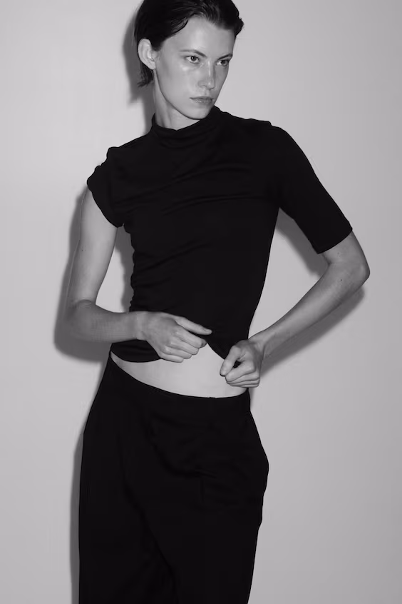 Свитер с полуворотником warming slim fit