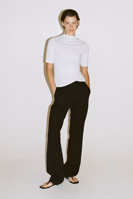 Свитер с полуворотником warming slim fit