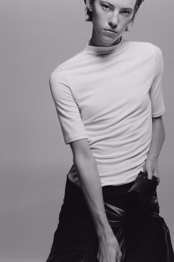 Свитер с полуворотником warming slim fit