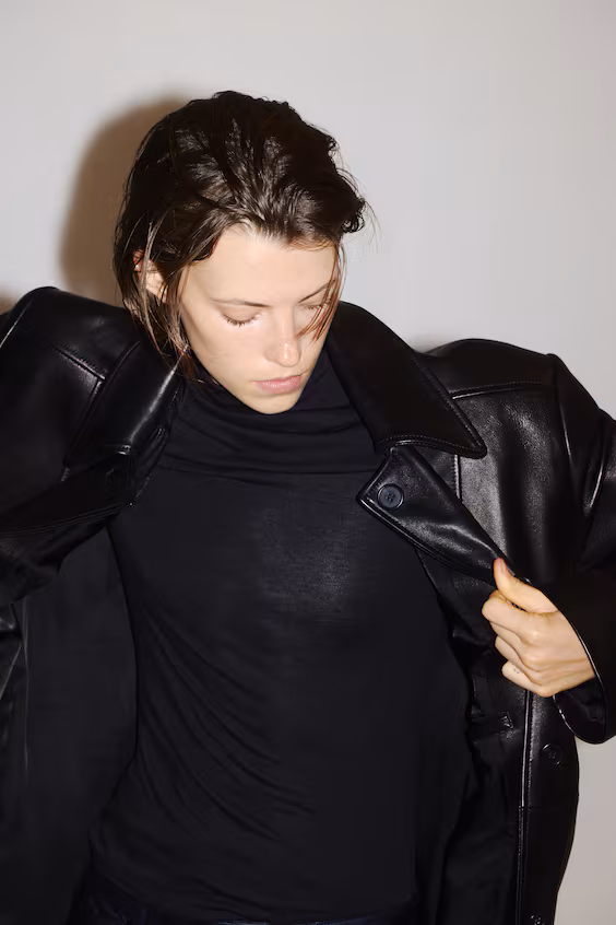 Свитер с полуворотником warming slim fit