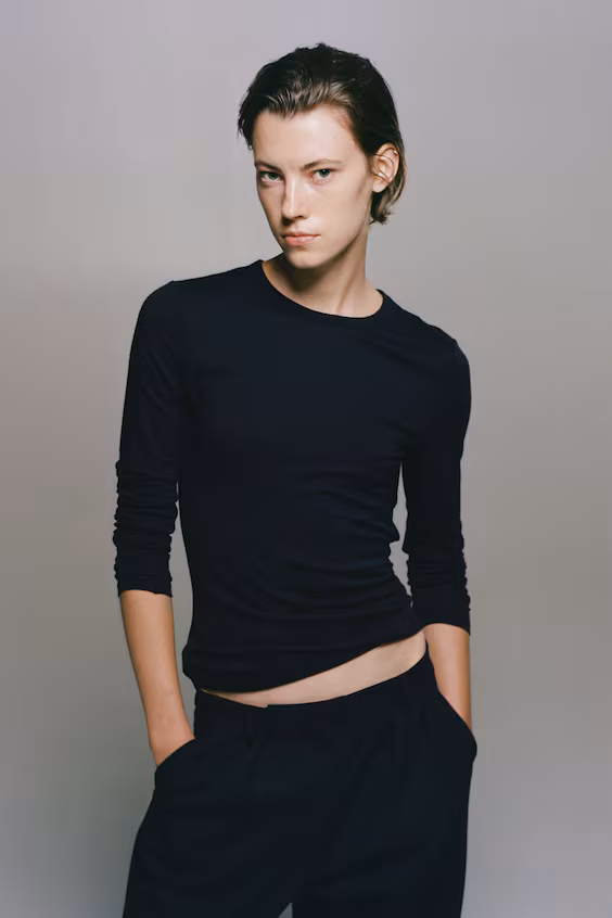 Свитер с длинными рукавами warming slim fit