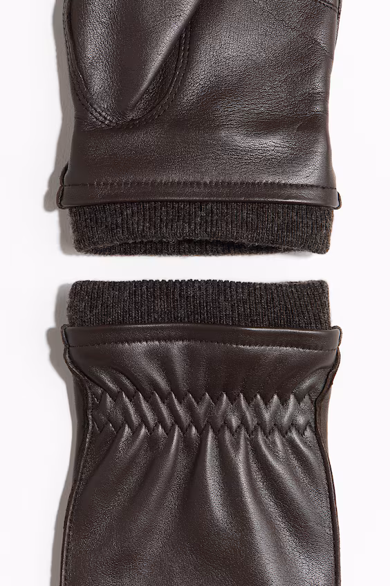 Кожаные перчатки h&m