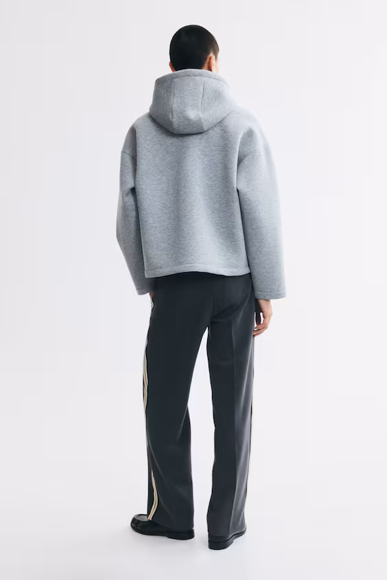 Объемное худи из ткани scuba oversized fit