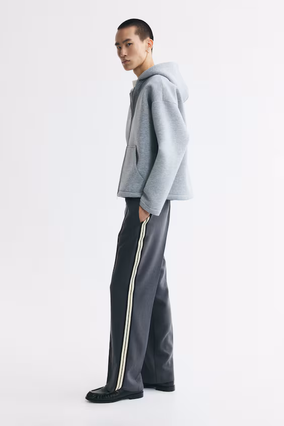 Объемное худи из ткани scuba oversized fit