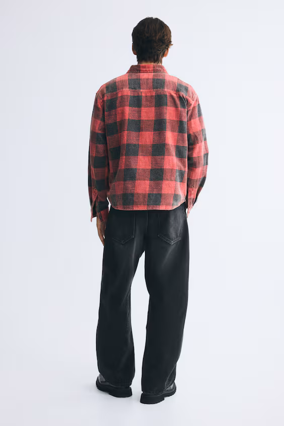 Комфортная хлопковая рубашка relaxed fit