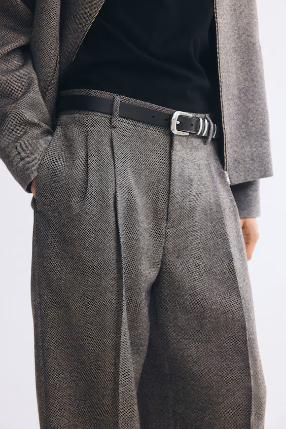 Классические брюки из шерстяной смеси loose fit
