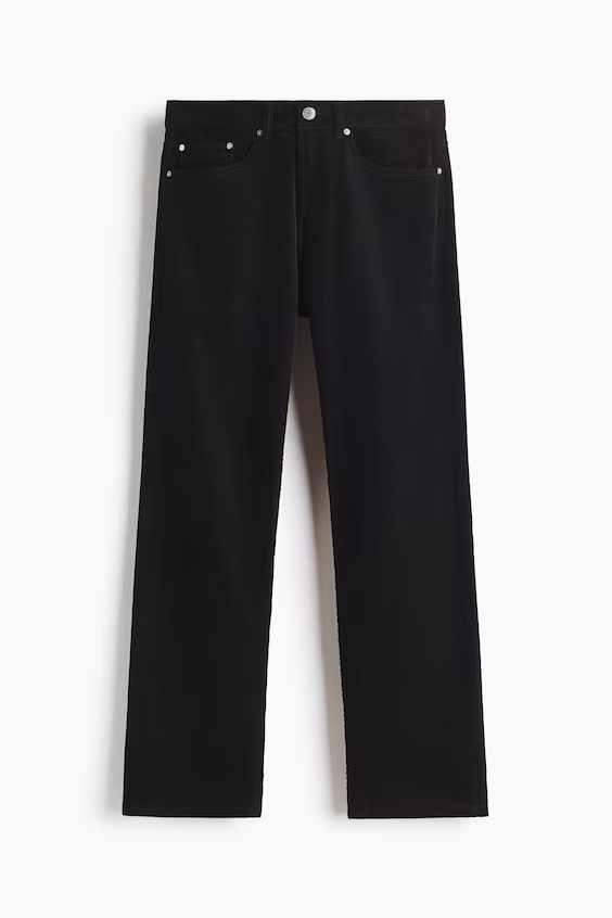 Брюки из хлопкового вельвета regular fit h&m