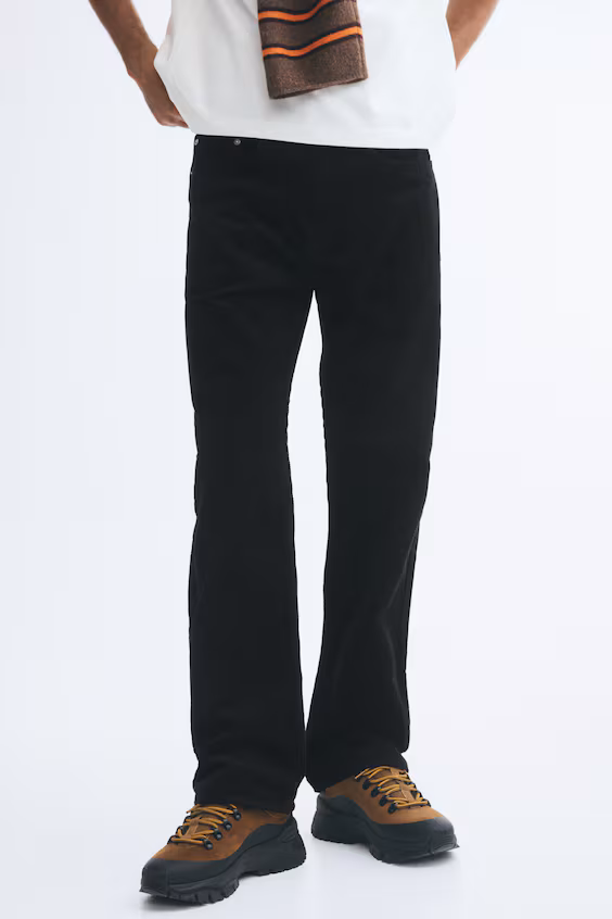 Брюки из хлопкового вельвета regular fit h&m