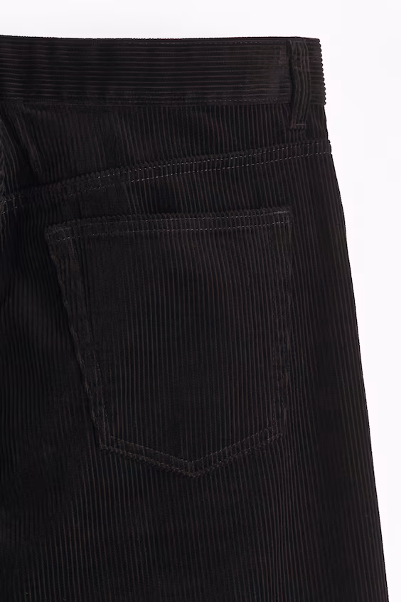 Брюки из хлопкового вельвета regular fit h&m