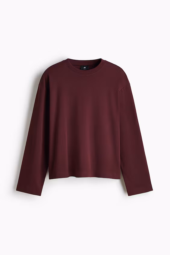 Свитер relaxed fit из интерлока h&m