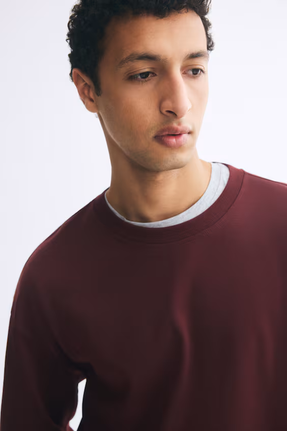 Свитер relaxed fit из интерлока h&m
