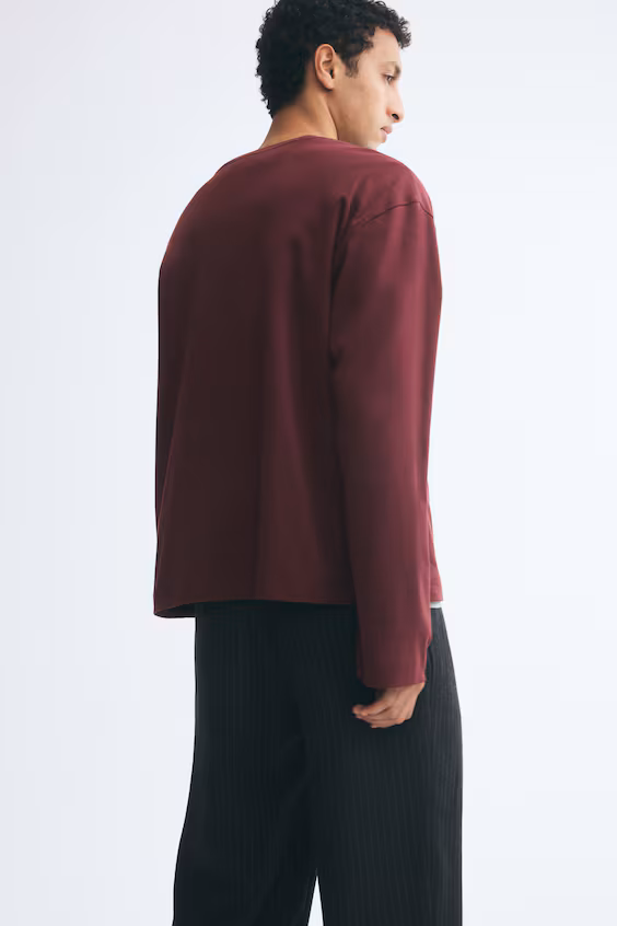 Свитер relaxed fit из интерлока h&m