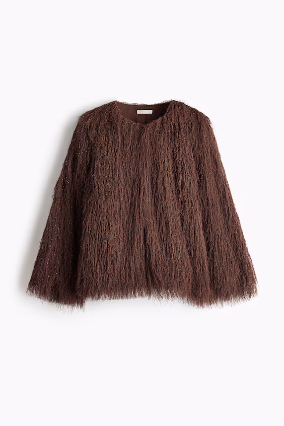 Пальто с бахромой h&m