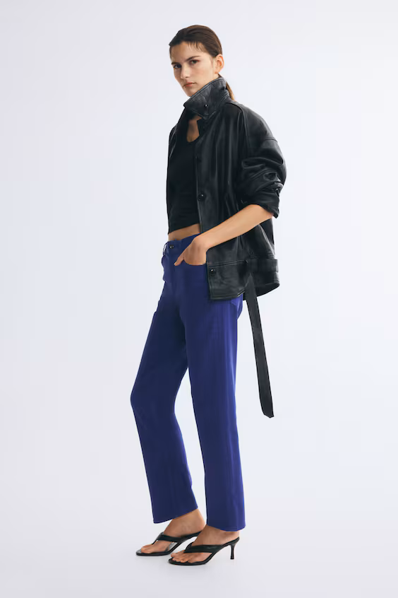 Облегающие брюки из саржи h&m