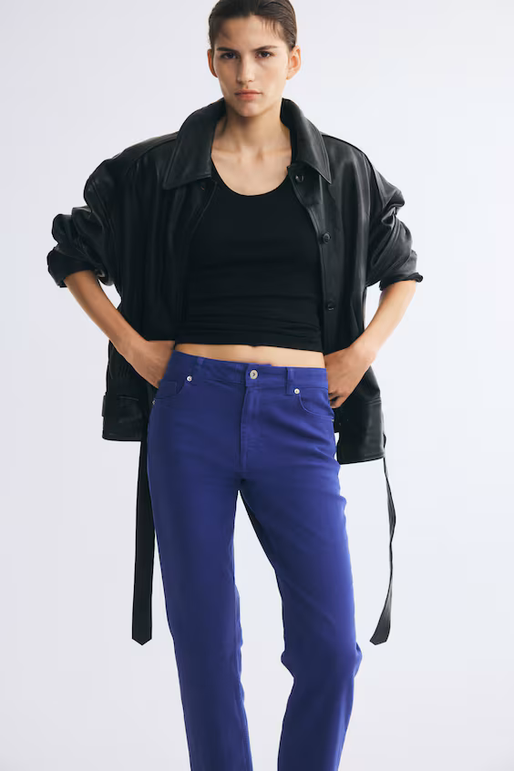 Облегающие брюки из саржи h&m