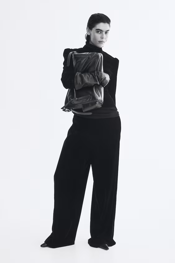 Прямые брюки из вельвета h&m