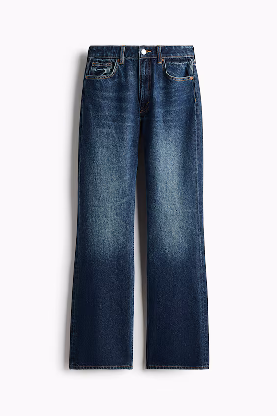 Джинсы bootcut с высокой посадкой на талии