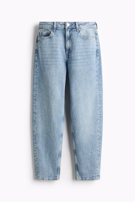 Джинсы mom slim fit с высокой посадкой