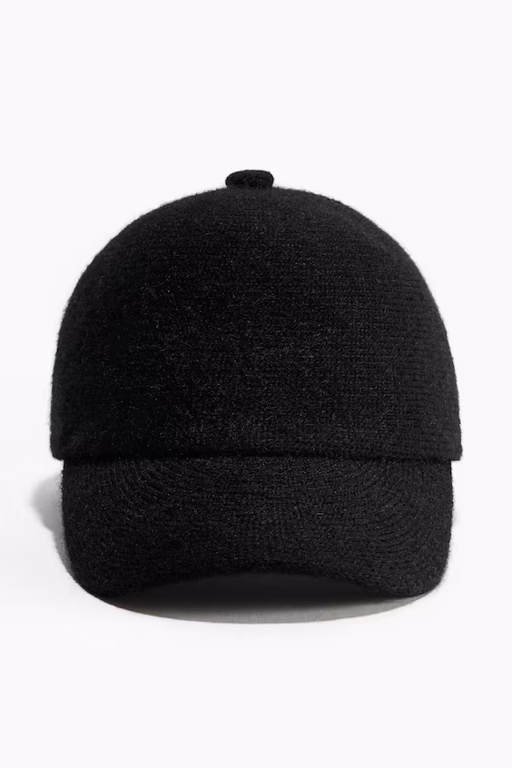 Кепка из смесовой мохеровой ткани h&m