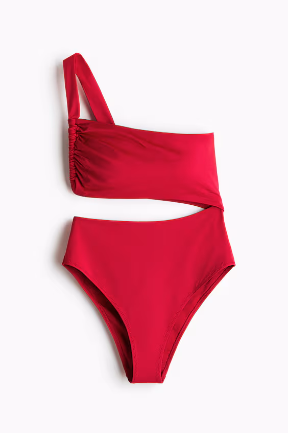 Купальник с открытым плечом и вырезом h&m