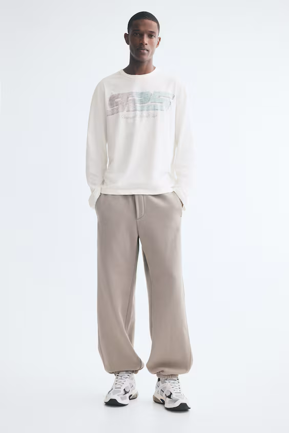 Свитер с длинными рукавами свободного кроя relaxed fit