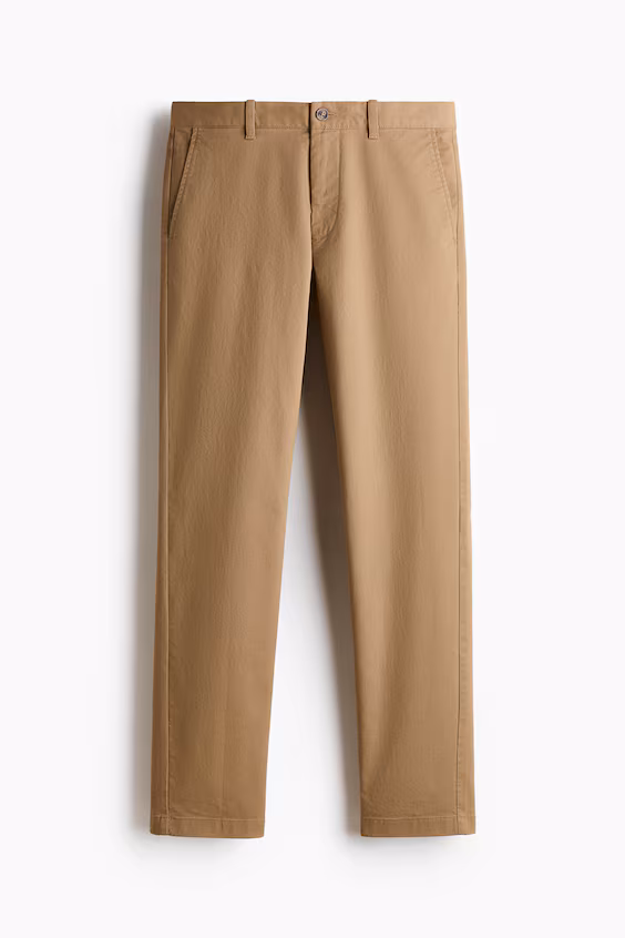 Облегающие брюки-чинос slim fit h&m