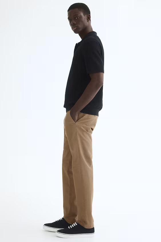 Облегающие брюки-чинос slim fit h&m