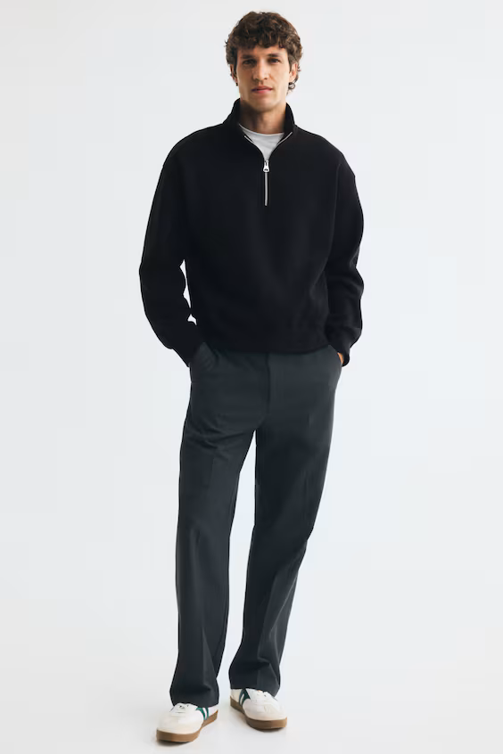 Свитшот на молнии комфортного кроя relaxed fit