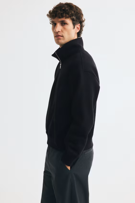 Свитшот на молнии комфортного кроя relaxed fit