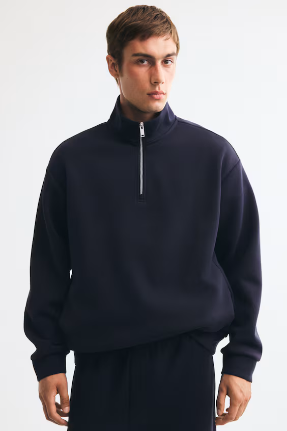 Свитшот на молнии комфортного кроя relaxed fit