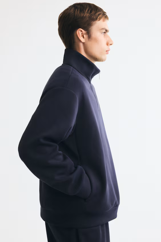 Свитшот на молнии комфортного кроя relaxed fit