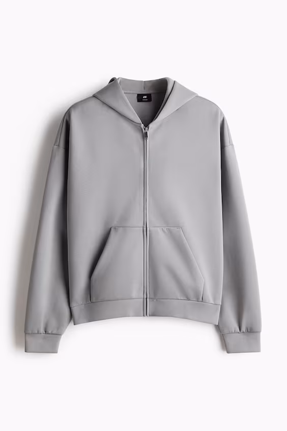 Пальто из интерлока с капюшоном oversized fit