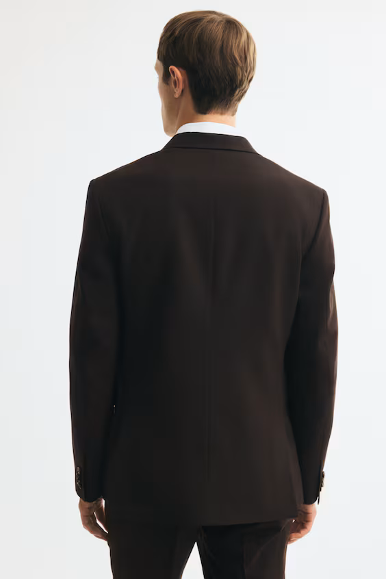 Однобортное приталенное пальто slim fit h&m