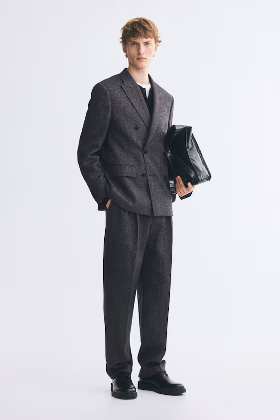 Классические брюки из шерсти regular fit h&m