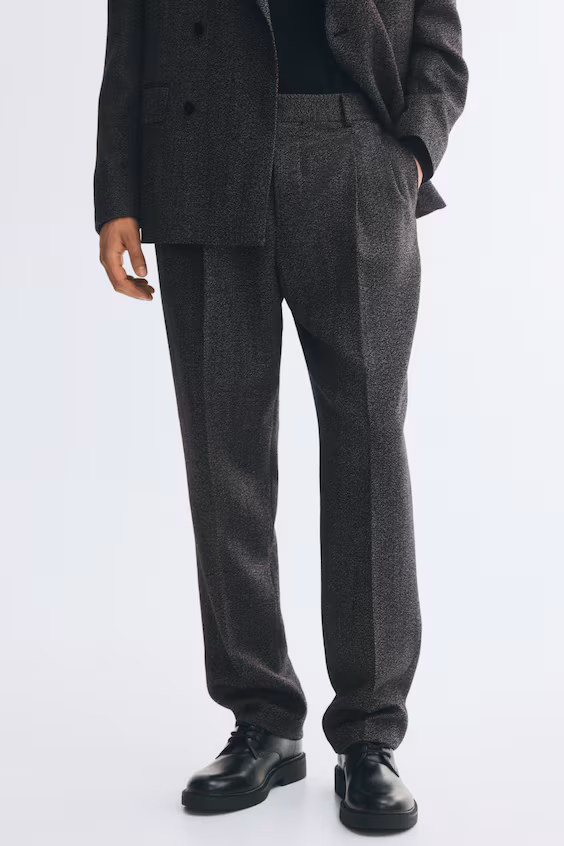 Классические брюки из шерсти regular fit h&m
