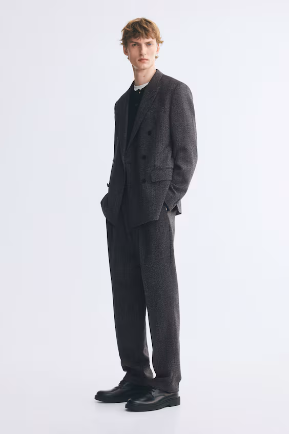Классические брюки из шерсти regular fit h&m