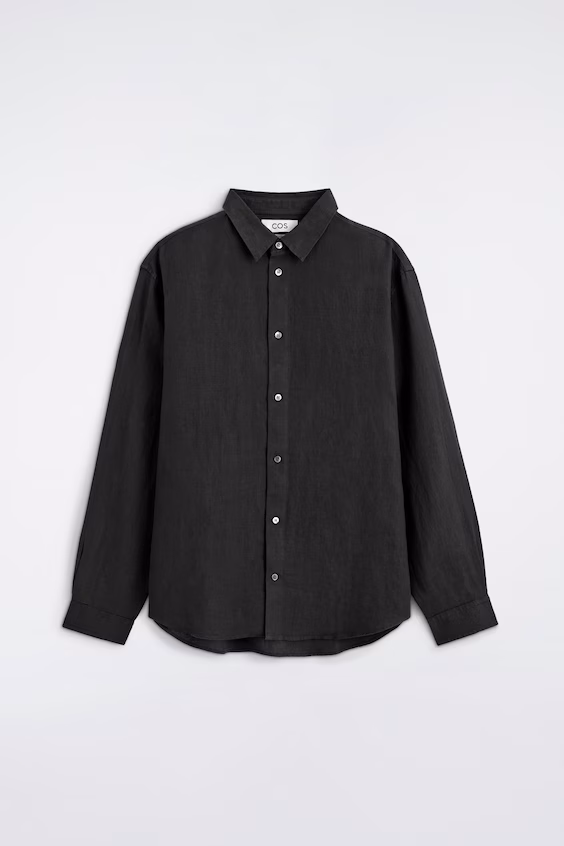Комфортная льняная рубашка h&m