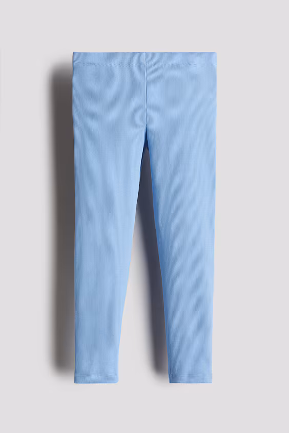 Леггинсы из хлопкового джерси в рубчик