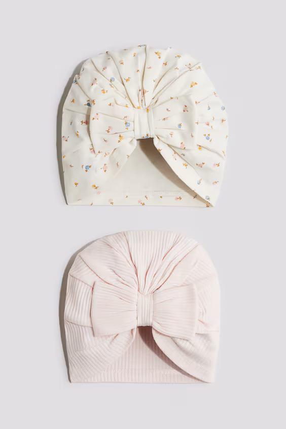 Набор из 2 шапок с узлом