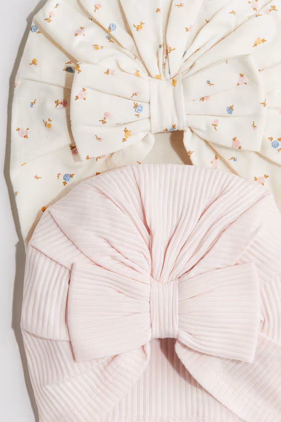 Набор из 2 шапок с узлом