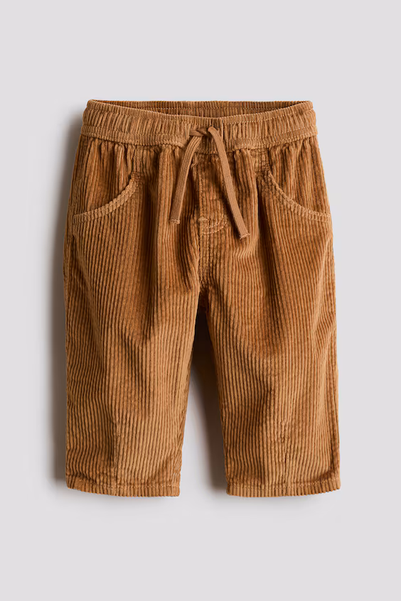 Комфортные джоггеры из хлопкового вельвета h&m
